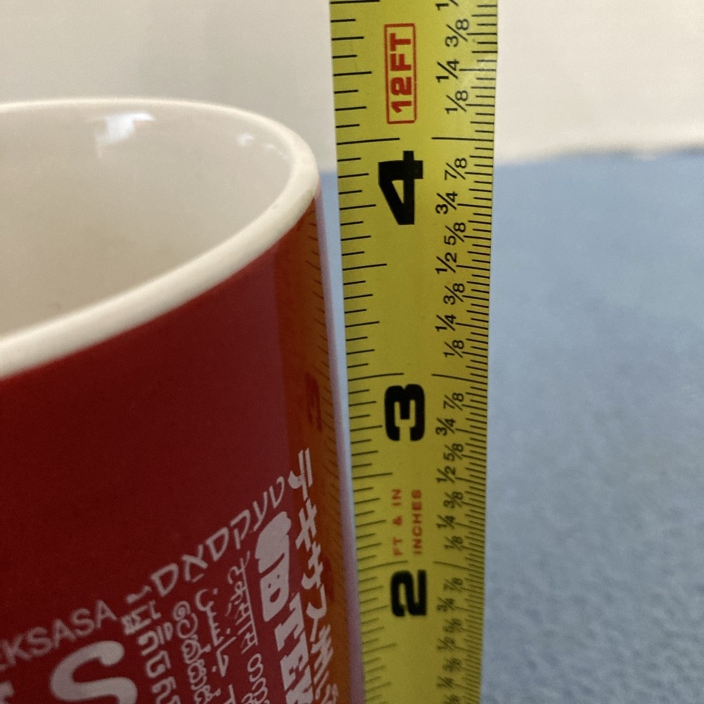 85°C Bakery Red "I ❤️ 85°C" Texas Theme 16oz Coffee/Tea Mug - Picture 7 of 8
